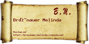 Brünauer Melinda névjegykártya